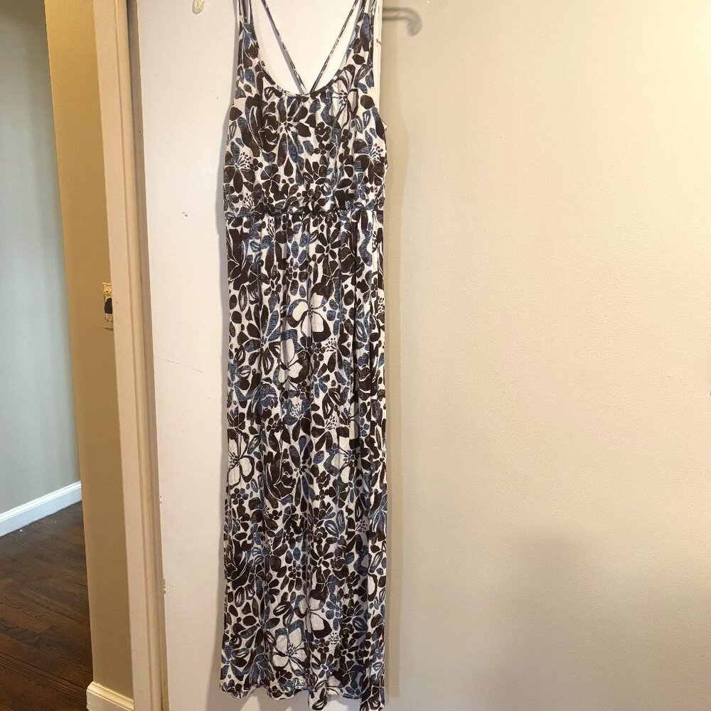 Loft Women's Maxi Scoopneck Blouson Floral dress Size Medium